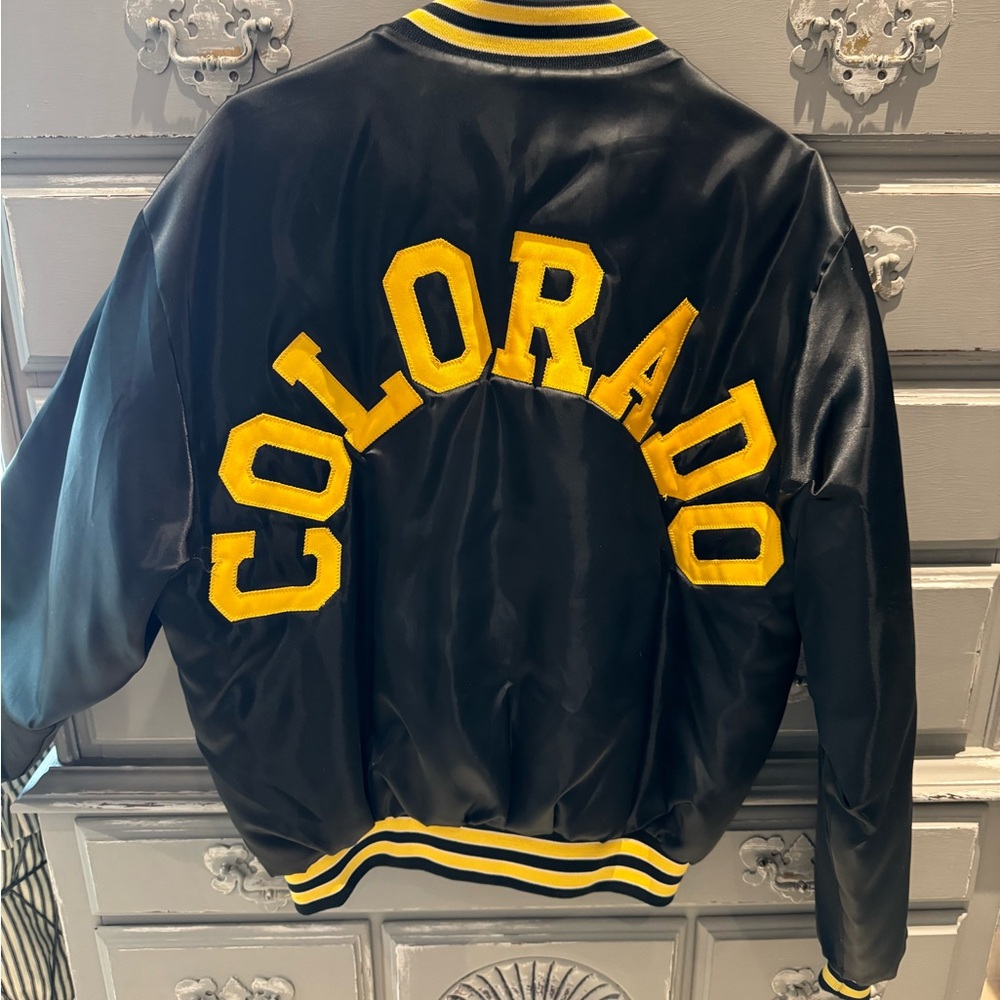 Vintage 80s Swingster Colorado University Satin Bomber Jacket SIZE: L